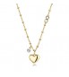 Collana Gioielli Brosway Chakra in acciaio dorato con cuore BHKLE04