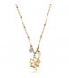 Collana Gioielli Brosway Chakra in acciaio dorato con quadrifoglio BHKN186