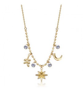 Collana Gioielli Brosway Chakra in acciaio dorato con rosa dei venti BHKN190