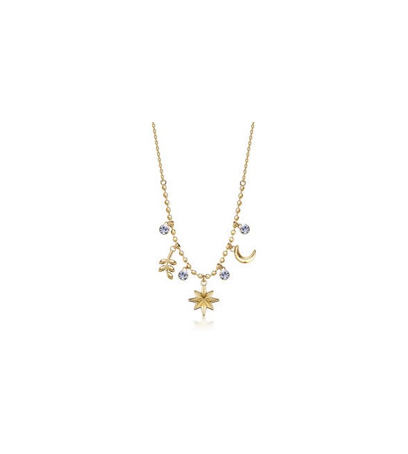 Collana Gioielli Brosway Chakra in acciaio dorato con rosa dei venti BHKN190