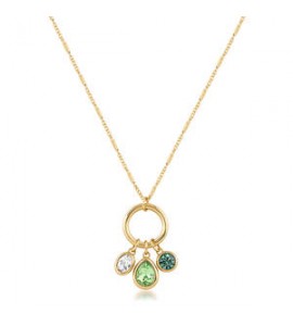 Collana Gioielli Brosway Symphonia in acciaio dorato e cristalli bianchi bym200
