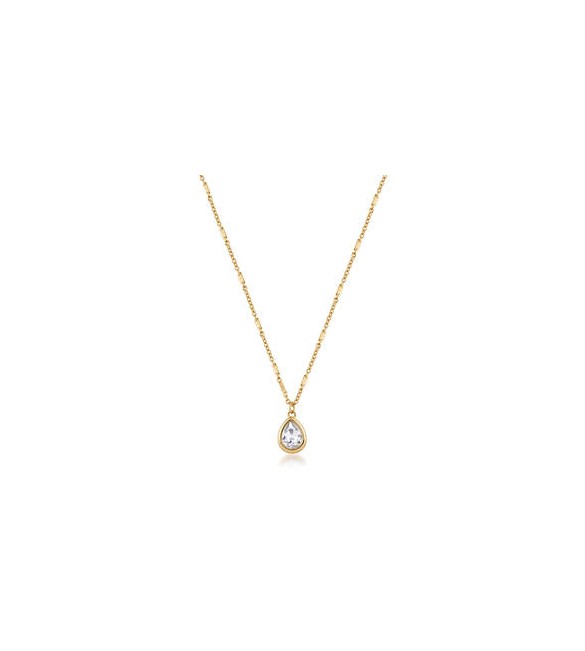 Collana Gioielli Brosway Symphonia in acciaio dorato e cristallo bianco bym198