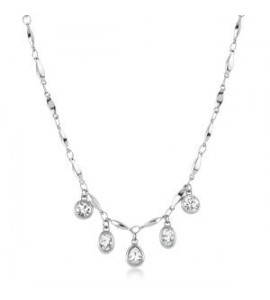 Collana Gioielli Brosway Symphonia in acciaio e cristalli bianchi bym201