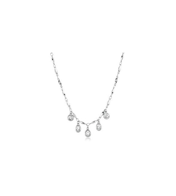 Collana Gioielli Brosway Symphonia in acciaio e cristalli bianchi bym201
