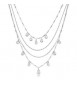 Collana multifilo Gioielli Brosway Symphonia in acciaio e cristalli bianchi BYM203