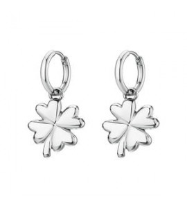 Orecchini Gioielli Brosway Chakra in acciaio Quadrifoglio BHKE200