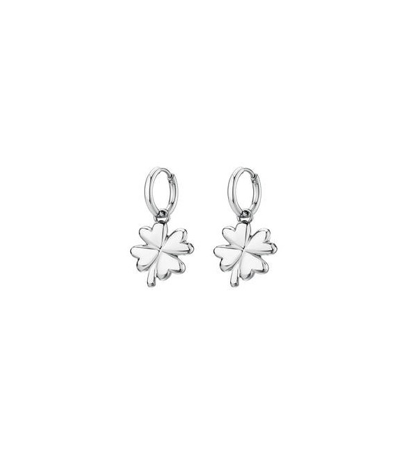 Orecchini Gioielli Brosway Chakra in acciaio Quadrifoglio BHKE200