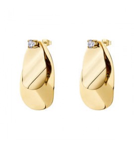 Orecchini pendenti Gioielli Brosway Bloom in acciaio dorato BOM24