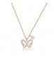 Collana Donna Gioielli Sagapò Twinkle in acciaio dorato con farfalla e cristalli SWN10