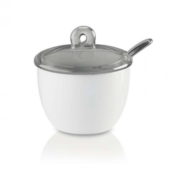 Zuccheriera Guzzini con Cucchiaino Gocce Grigio Cielo 27770092