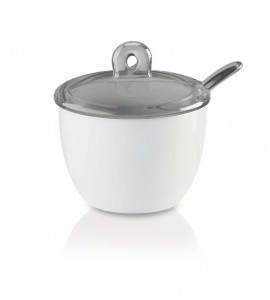 Zuccheriera Guzzini con Cucchiaino Gocce Grigio Cielo 27770092