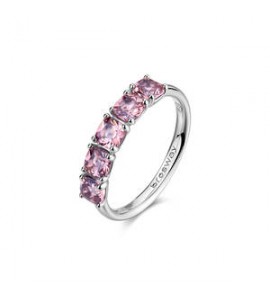 Anello Gioielli Fancy by Brosway in argento 5 zirconi cushion vintage rose misura 14 FTP20D