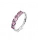 Anello Gioielli Fancy by Brosway in argento 5 zirconi cushion vintage rose misura 14 FTP20D