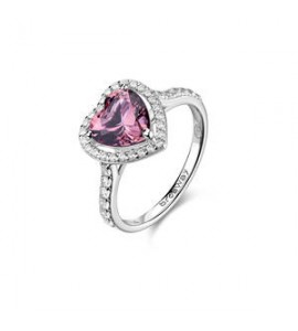Anello Gioielli Fancy by Brosway in argento cuore vintage rose misura 14 FTP25C