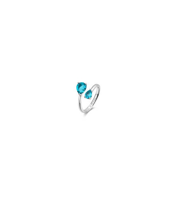 Anello Gioielli Fancy by Brosway in argento zirconi blu verde misura 16 FAG22C