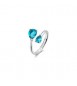 Anello Gioielli Fancy by Brosway in argento zirconi blu verde misura 16 FAG22C