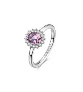 Anello Kate Gioielli Fancy by Brosway in argento zircone ovale vintage rose misura 14 FTP18C