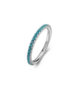 Anello veretta Gioielli Fancy by Brosway in argento zirconi blu verde misura 16 FAG21D