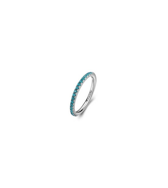 Anello veretta Gioielli Fancy by Brosway in argento zirconi blu verde misura 16 FAG21D