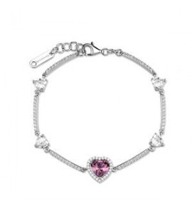 Bracciale Donna Gioielli Fancy by Brosway in argento zircone cuore  vintage rose FTP23
