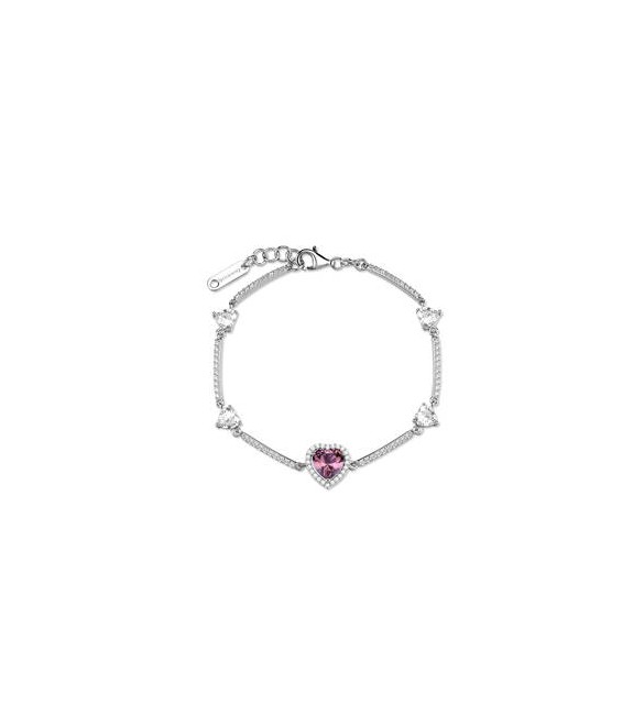 Bracciale Donna Gioielli Fancy by Brosway in argento zircone cuore  vintage rose FTP23