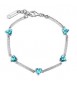 Bracciale Donna Gioielli Fancy by Brosway in argento zircone cuore blu verde FAG08