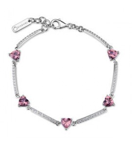 Bracciale Donna Gioielli Fancy by Brosway in argento zircone cuore vintage rose FTP07