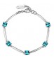 Bracciale Donna Gioielli Fancy by Brosway in argento zircone cushion blu verde FAG06