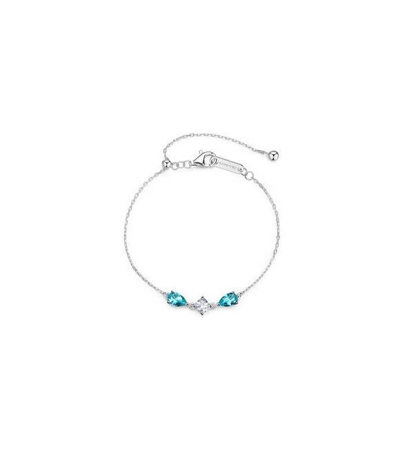 Bracciale Donna Gioielli Fancy by Brosway in argento zircone goccia blu verde FAG05