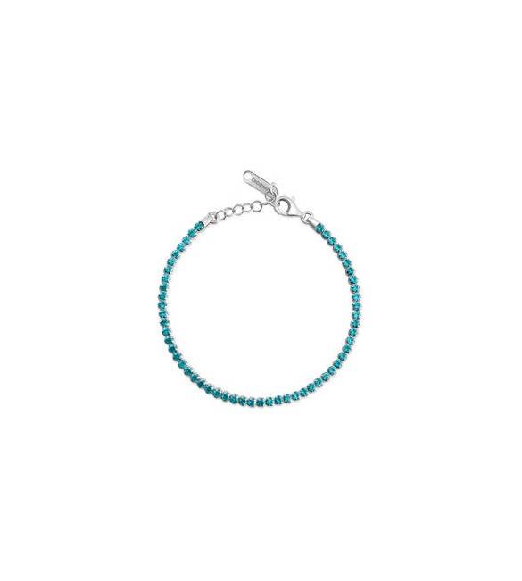 Bracciale Tennis Gioielli Fancy by Brosway in argento zircone blu verde FAG07