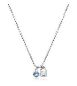 Collana Donna Gioielli Brosway Desideri in acciaio con zircone spinel blue Amicizia bein009