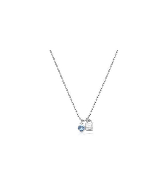 Collana Donna Gioielli Brosway Desideri in acciaio con zircone spinel blue Amicizia bein009
