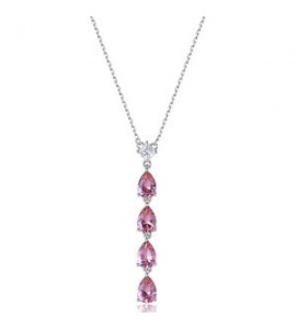 Collana Gioielli Fancy by Brosway in argento 4 zirconi forma goccia vintage rose FTP04