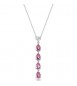 Collana Gioielli Fancy by Brosway in argento 4 zirconi forma goccia vintage rose FTP04