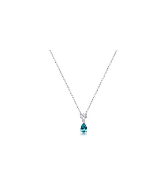 Collana Gioielli Fancy by Brosway in argento zircone forma goccia blu verde FAG03