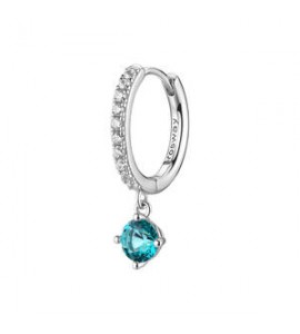 Mono Orecchino cerchietto Gioielli Fancy by Brosway in argento zircone blu verde mm 25 FAG12