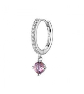 Mono Orecchino cerchietto Gioielli Fancy by Brosway in argento zircone vintage rose mm 25 FTP11