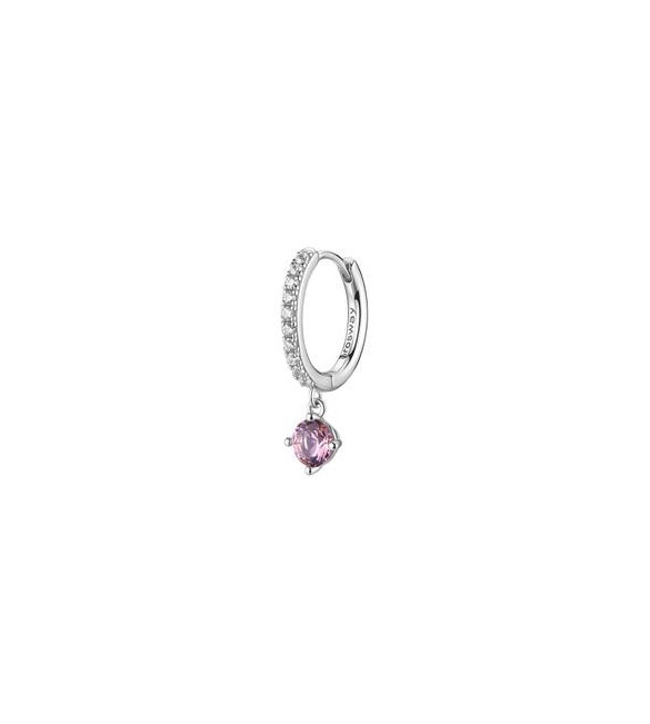 Mono Orecchino cerchietto Gioielli Fancy by Brosway in argento zircone vintage rose mm 25 FTP11