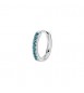 Mono Orecchino cerchietto Gioielli Fancy by Brosway in argento zirconi blu verde mm 14 FAG17