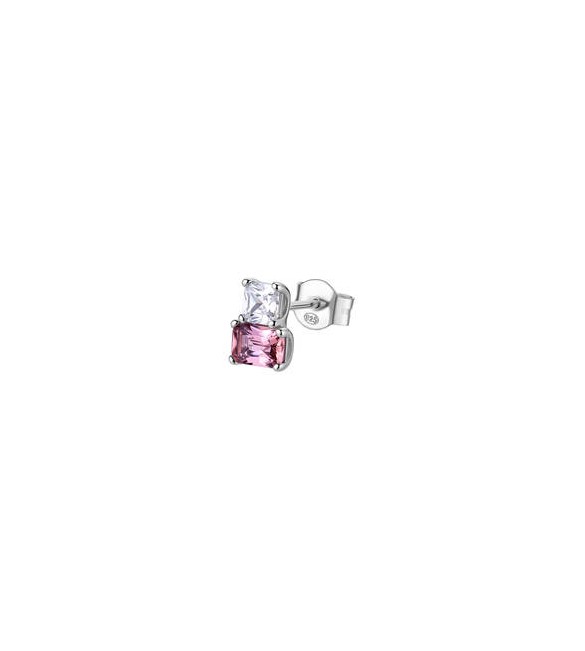 Mono Orecchino Gioielli Fancy by Brosway in argento zircone baguette bianco e vintage rose FTP10