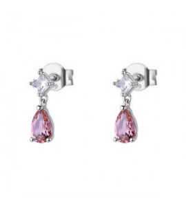 Orecchini Donna Gioielli Fancy by Brosway in argento a goccia zircone vintage rose FTP14