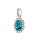 Pendente Kate Gioielli Fancy by Brosway in argento zircone ovale blu verde FAG01