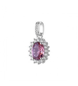 Pendente Kate Gioielli Fancy by Brosway in argento zircone ovale vintage rose FTP01
