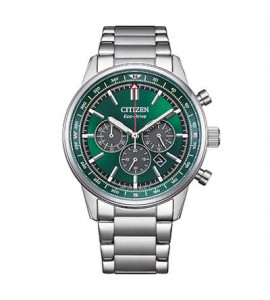Orologio Cronografo Uomo Citizen Eco Drive Aviator verde ca4720-52x