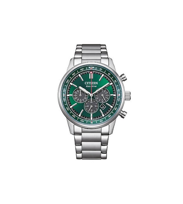 Orologio Cronografo Uomo Citizen Eco Drive Aviator verde ca4720-52x