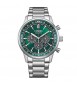 Orologio Cronografo Uomo Citizen Eco Drive Aviator verde ca4720-52x