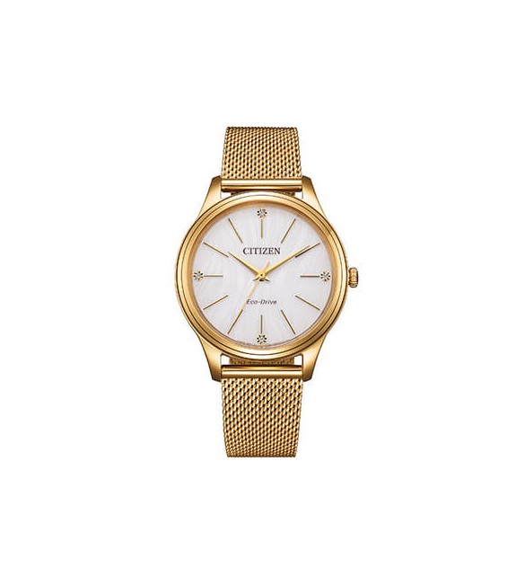 Orologio Solo Tempo Donna Citizen Eco Drive dorato madreperla em1222-87a