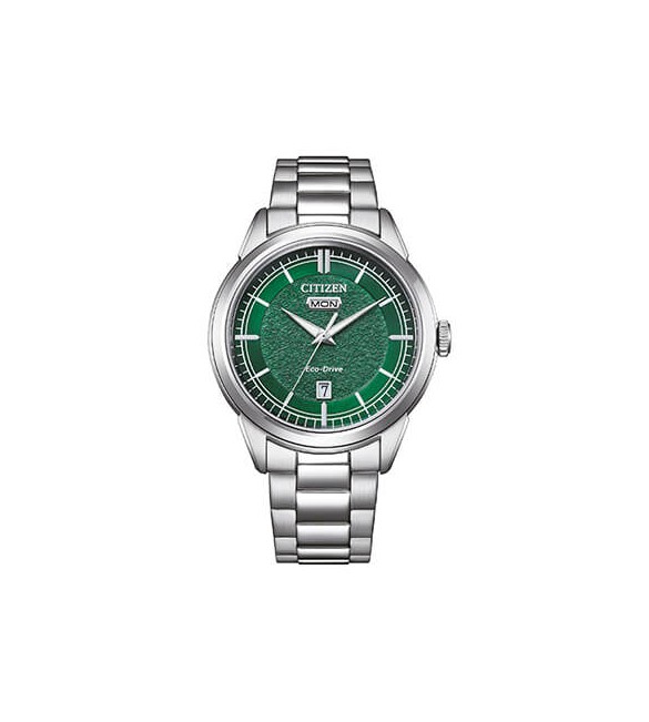 Orologio Solo Tempo Uomo Citizen Eco Drive verde aw0151-85x