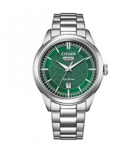 Orologio Solo Tempo Uomo Citizen Eco Drive verde aw0151-85x