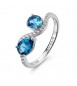 Anello Gioielli Fancy by Brosway in argento goccia azzurra misura 14 FCL138C